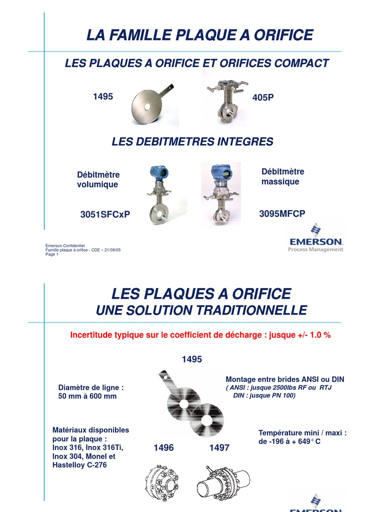 Plaques à Orifice : Types et Applications | PDF | Matière molle ...
