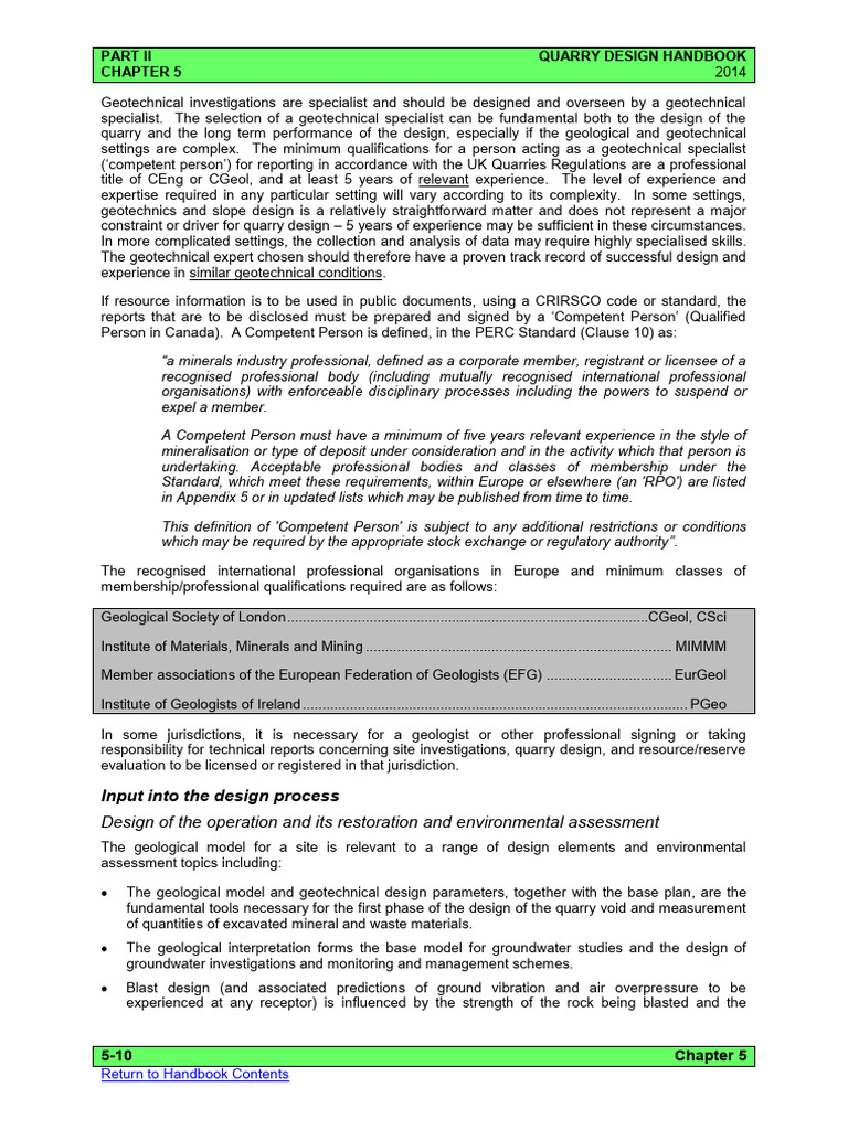 Geotechnical Guidelines for Quarry Design | PDF | Groundwater | Hydrology