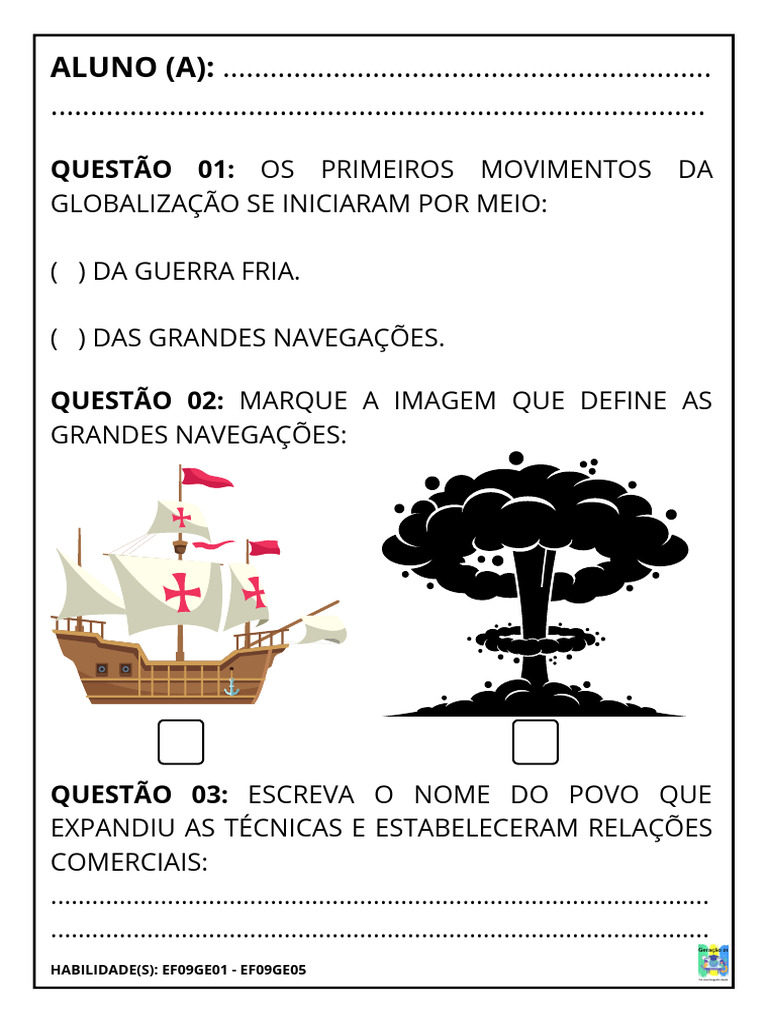 Atividade de Geografia: Globalização e Comércio | PDF | Degradação ...