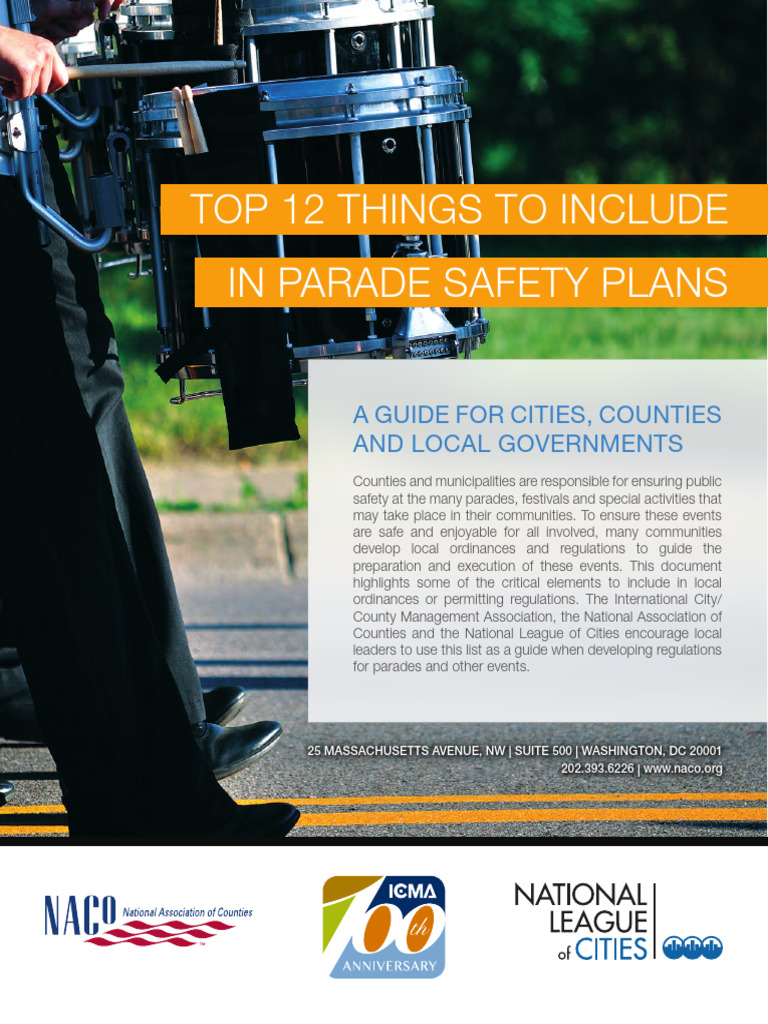 Essential Parade Safety Plan Guidelines | PDF | Safety