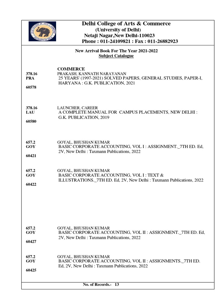 Subject Report 2021-2022 | PDF