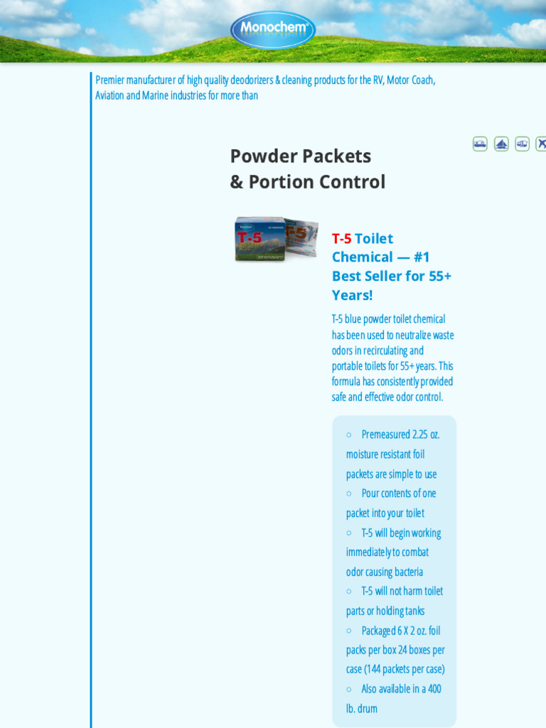 T-5 Toilet Chemical Overview | PDF