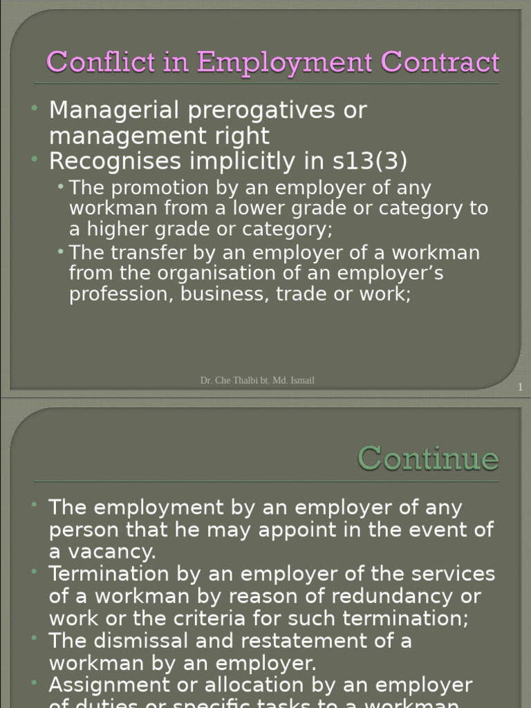 Managerial Prerogatives in Employment Law | PDF | Employment | Business