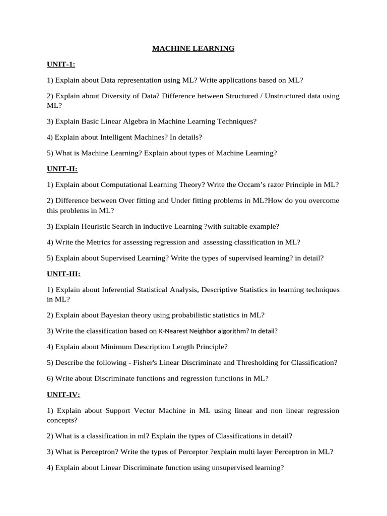 Comprehensive Guide to Machine Learning Concepts | PDF