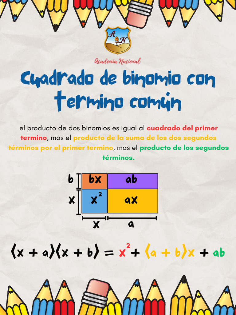 Binomios con Término Común: Definición y Ejemplo | PDF