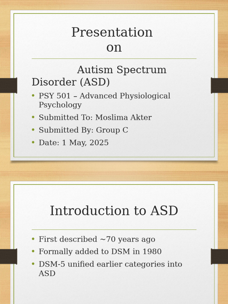 Overview of Autism Spectrum Disorder | PDF | Autism | Mental Disorder