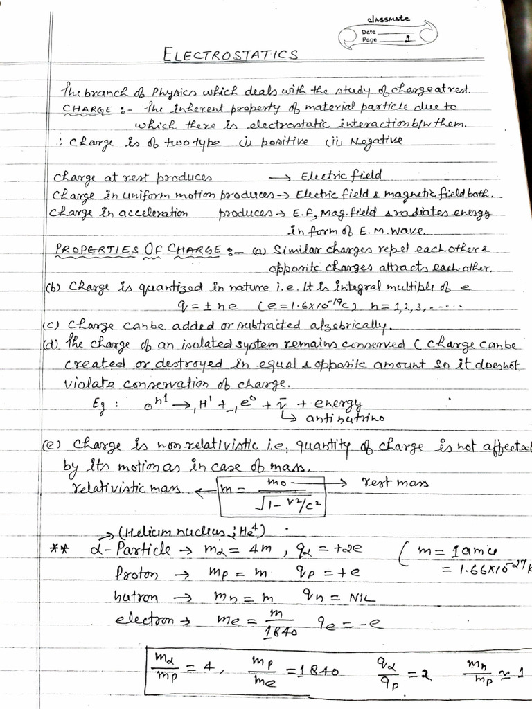 Electrostatics 1 2 | PDF