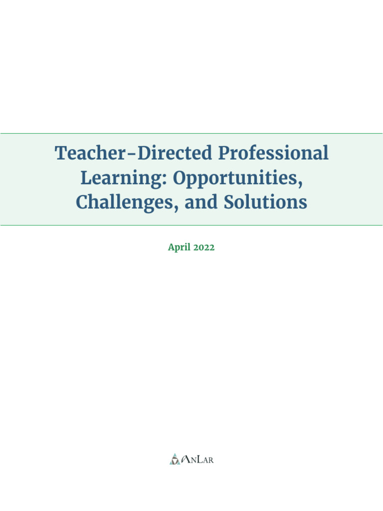 Teacher-Directed Learning: Insights & Solutions | PDF | Teachers | Learning
