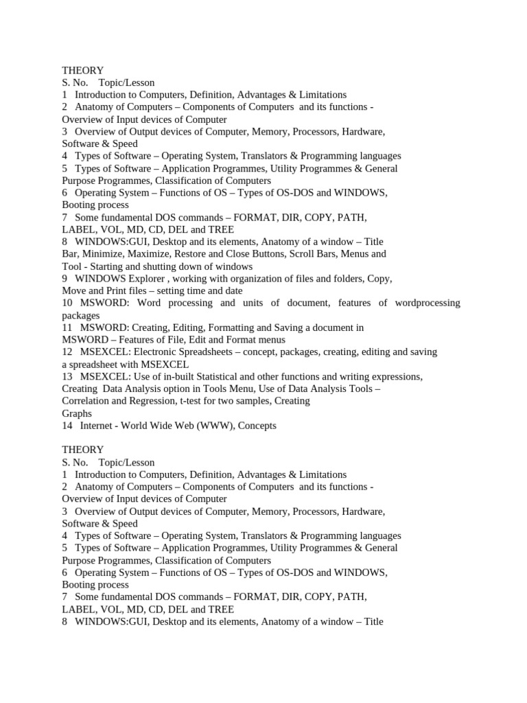 Computer Basics and Software Overview | PDF | Window (Computing ...