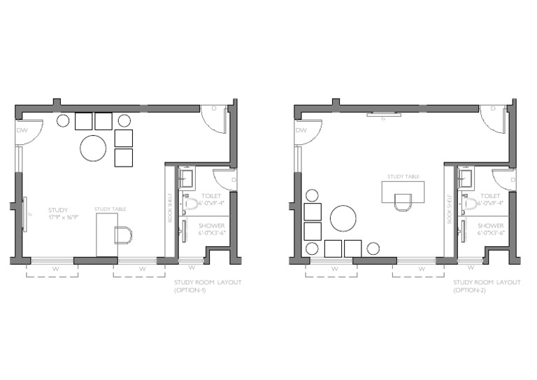 Study Room Layout Options and Features | PDF
