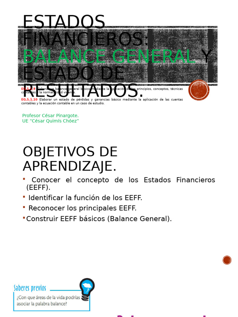 Cómo Elaborar un Balance General Básico | PDF | Hoja de balance ...
