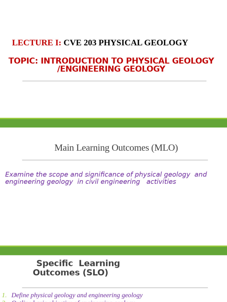 Introduction to Physical Geology in Engineering | PDF | Geology | Civil ...