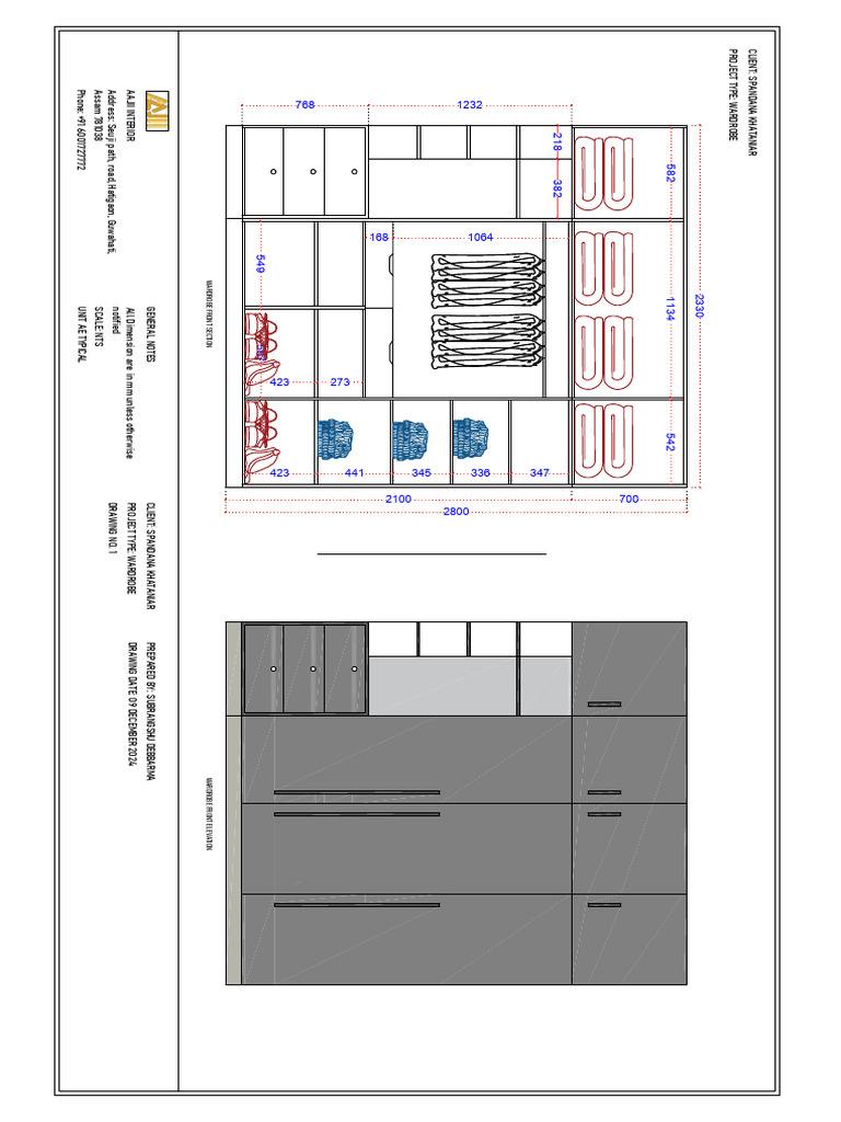 Client Spandana Khataniar (Wardrobe) | PDF