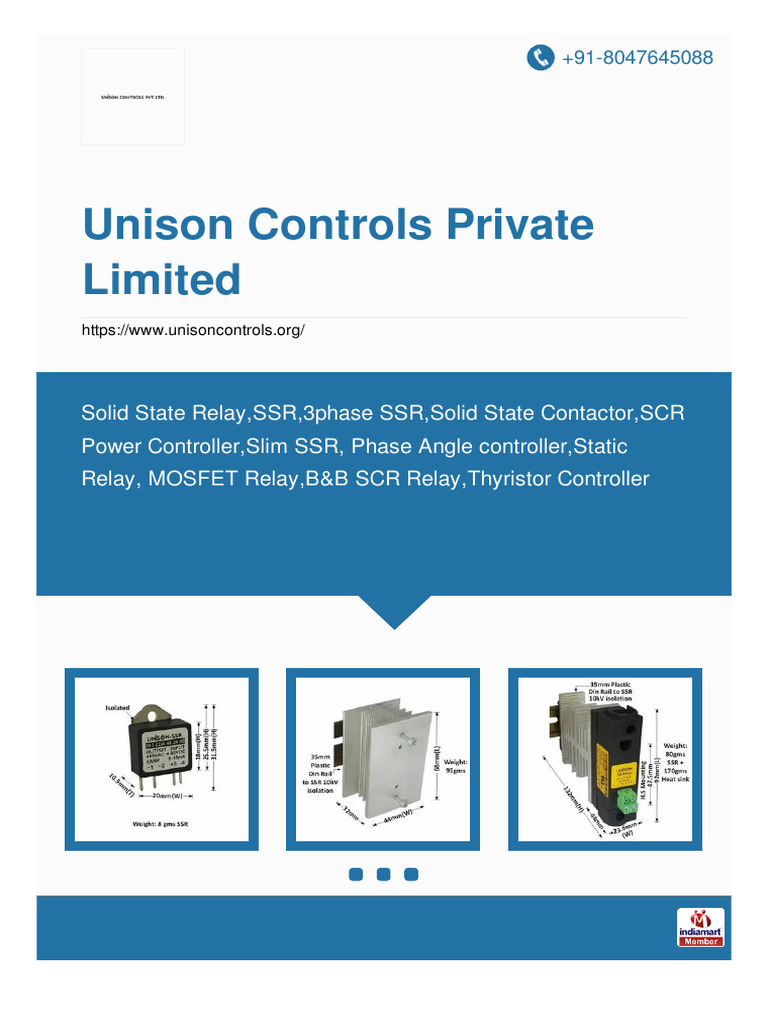Unison Controls Private Limited | PDF | Relay | Electromagnetism