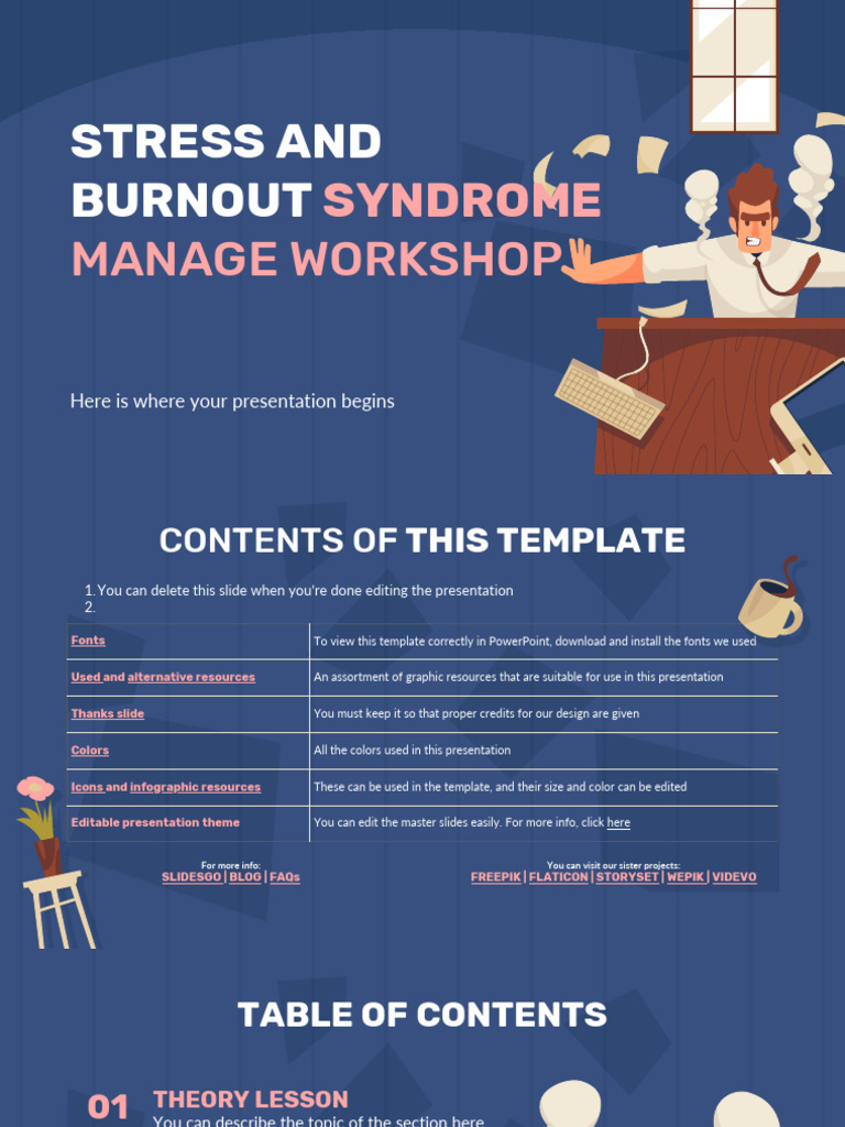 Cópia de Stress and Burnout Syndrome Manage Workshop by Slidesgo | PDF
