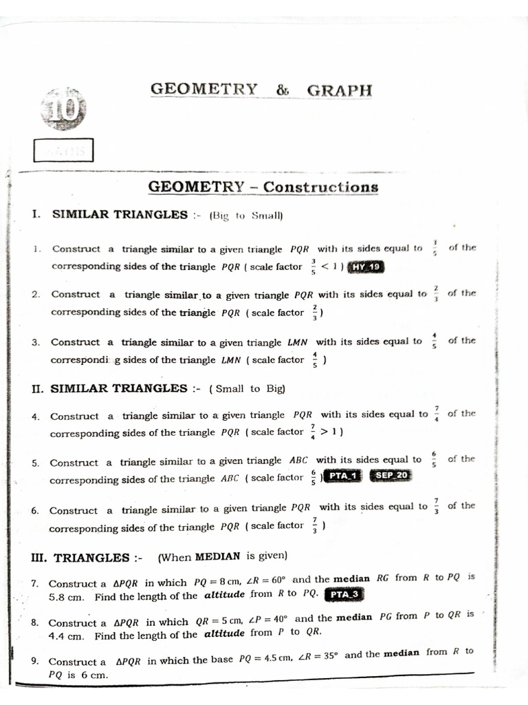 Class 10 Geometry (1-15) | PDF