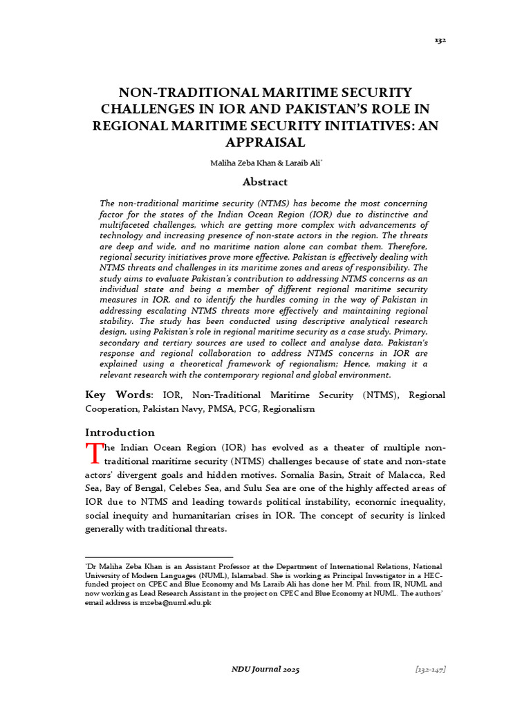 Pakistan's Role in IOR Maritime Security | PDF | Search And Rescue ...