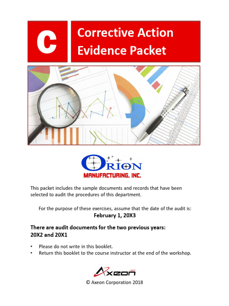 Corrective Action Evidence Packet | PDF | Performance Indicator | Business
