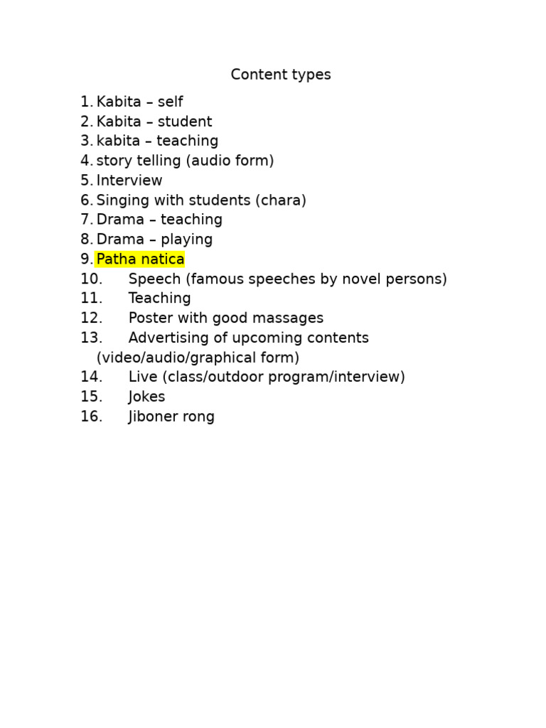 Content Types | PDF