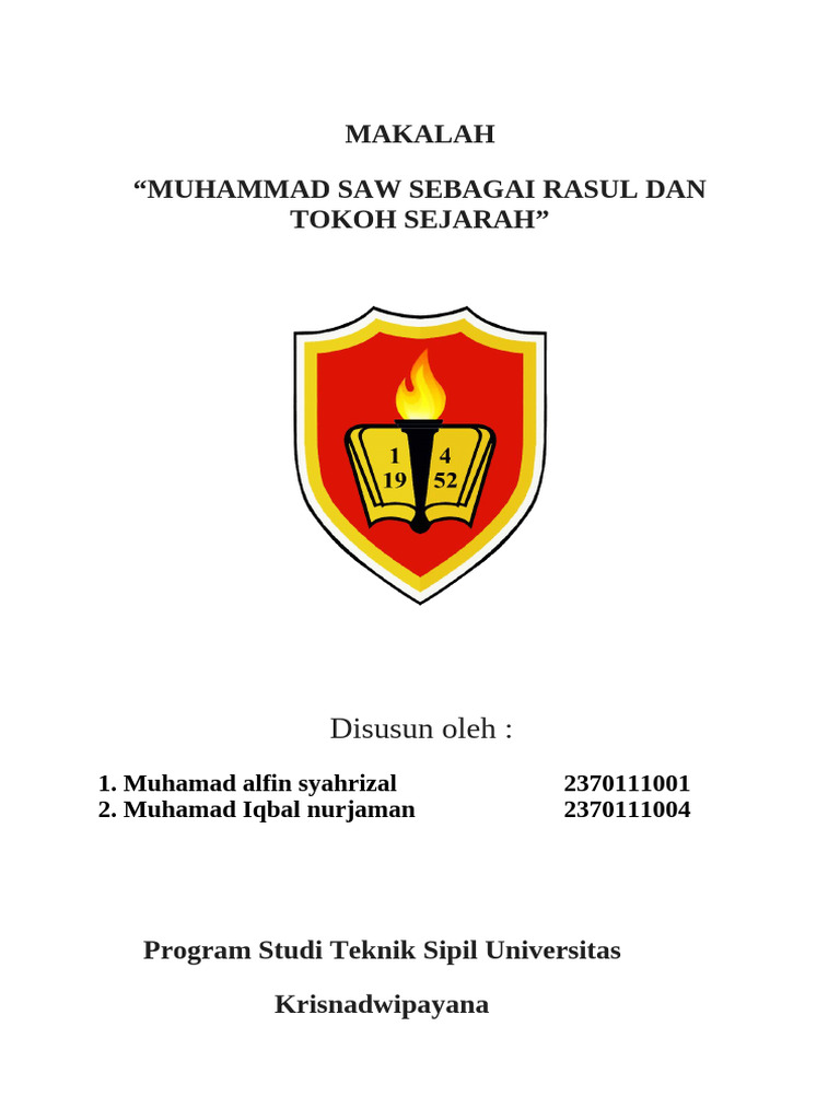 Muhammad SAW: Rasul dan Tokoh Sejarah | PDF