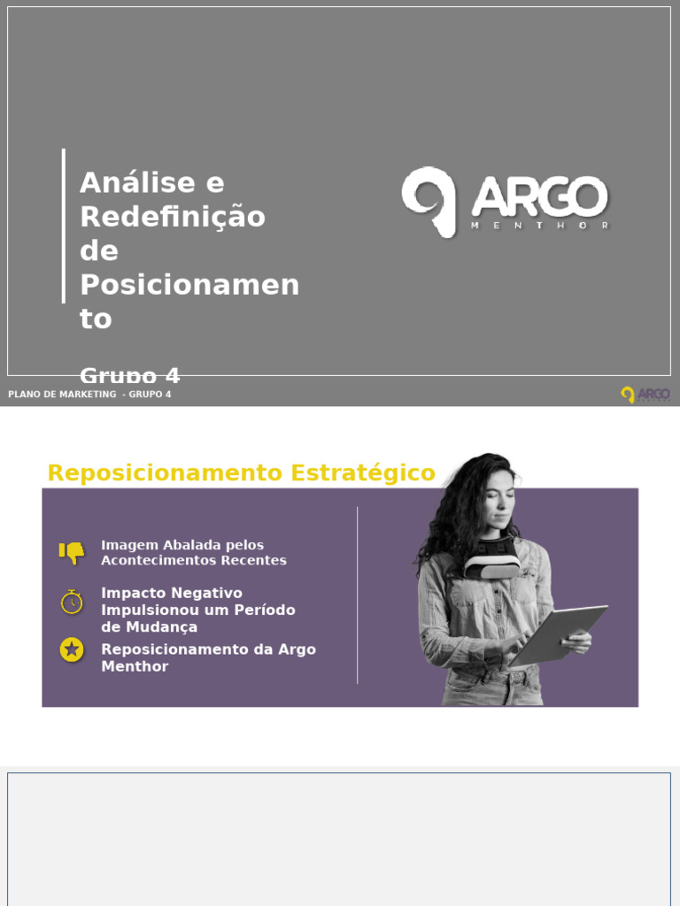 Reposicionamento Estratégico da Argo Menthor | PDF | Marketing | Inovação