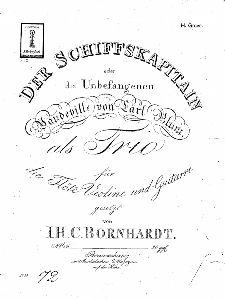 Bornhardt - Blum, Carl - Als Trio Für Die Flöte, Violine Und Guitarre ...