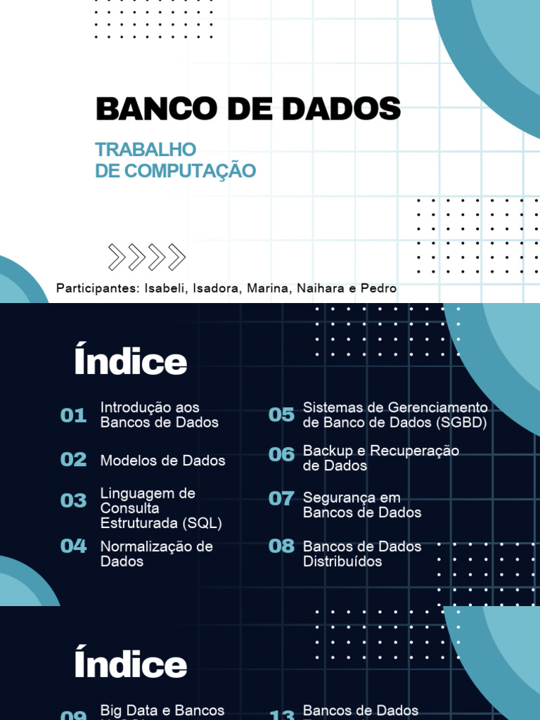 Guia Completo sobre Bancos de Dados | PDF | SQL | Bancos de dados