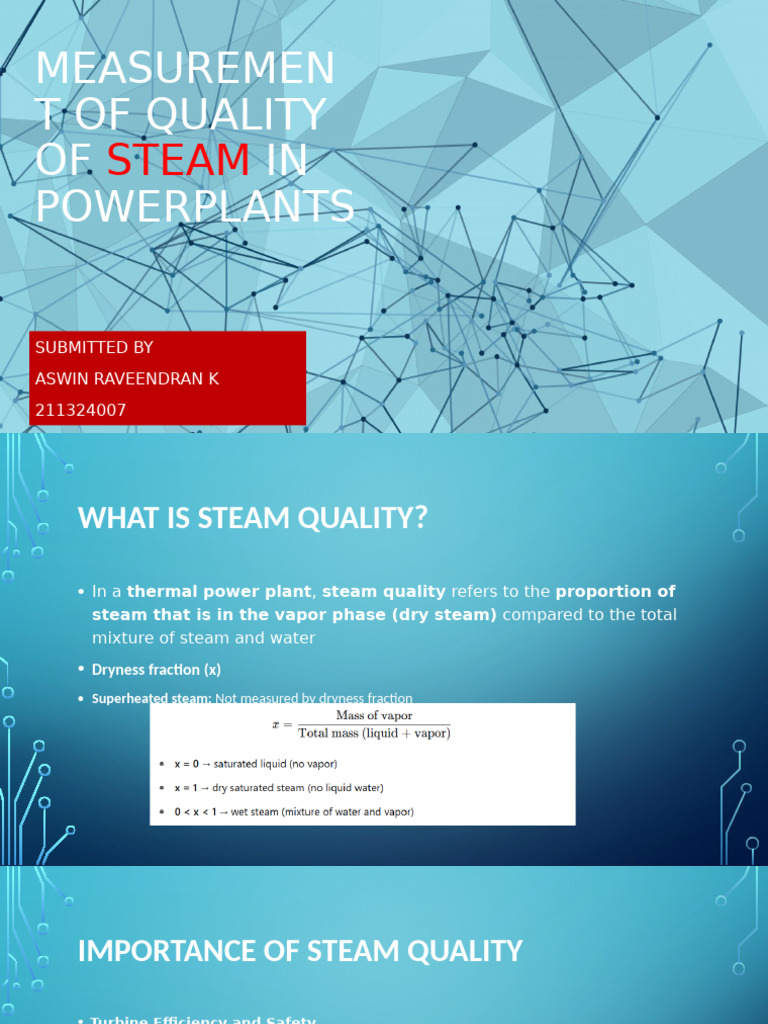 Measuring Steam Quality in Power Plants | PDF | Steam | Boiler