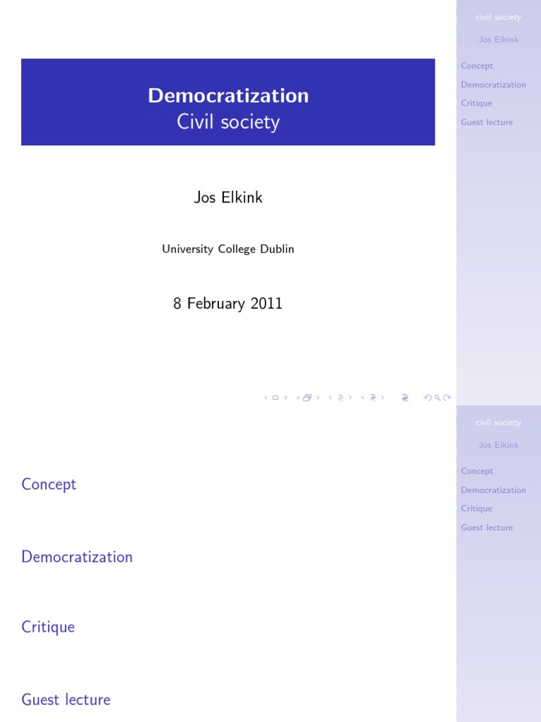 Civil Society's Role in Democratization | PDF | Civil Society | Democracy