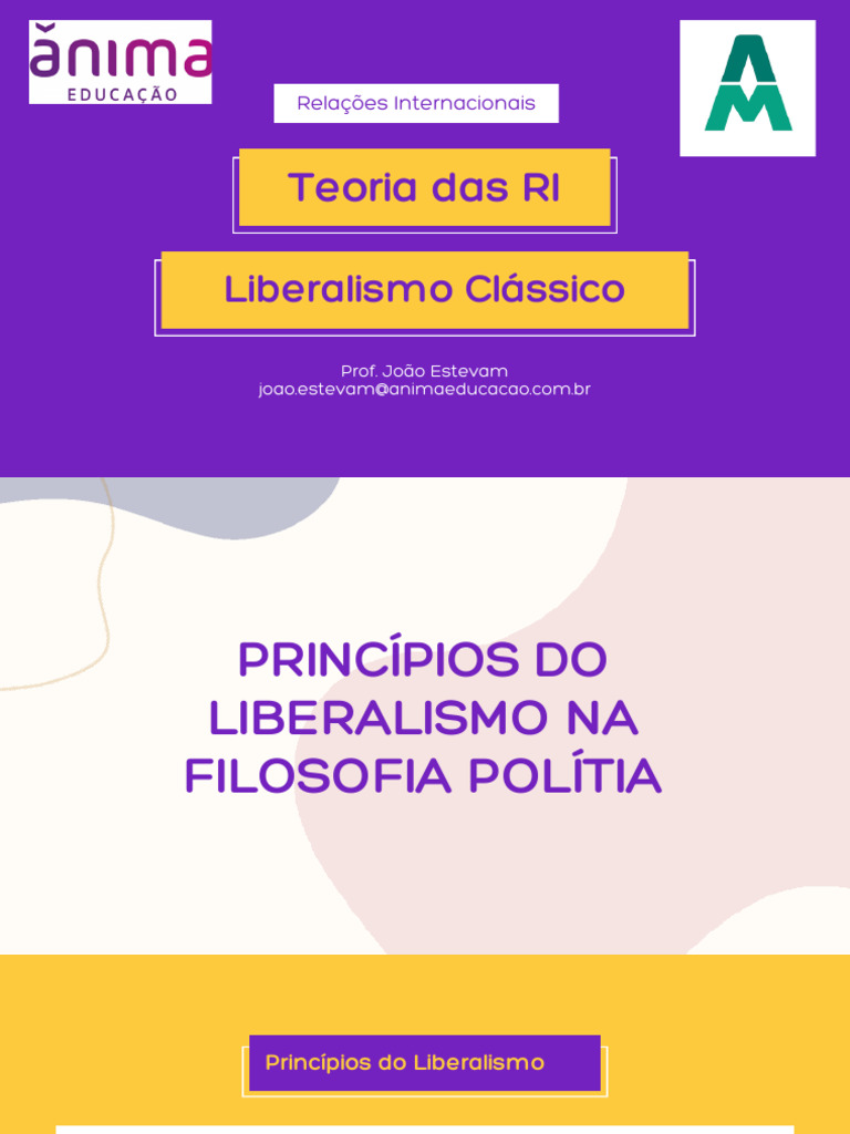 Princípios do Liberalismo nas RI | PDF | Estado | Liberalismo