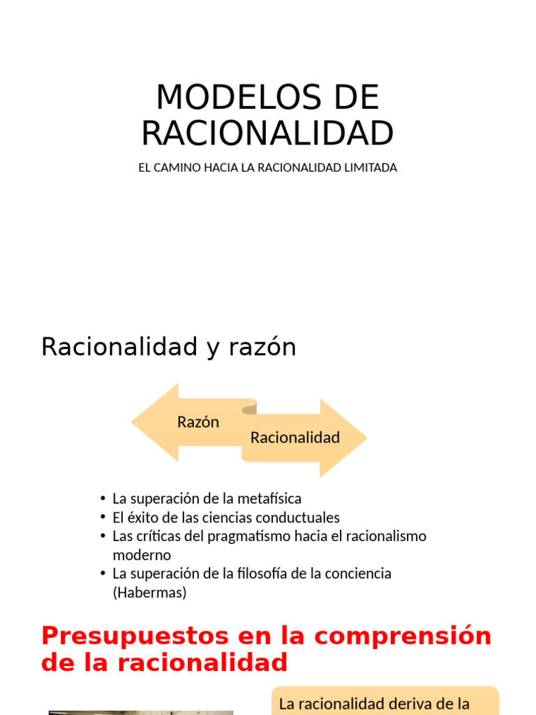 Modelos de Racionalidad | PDF | Racionalidad | Razón