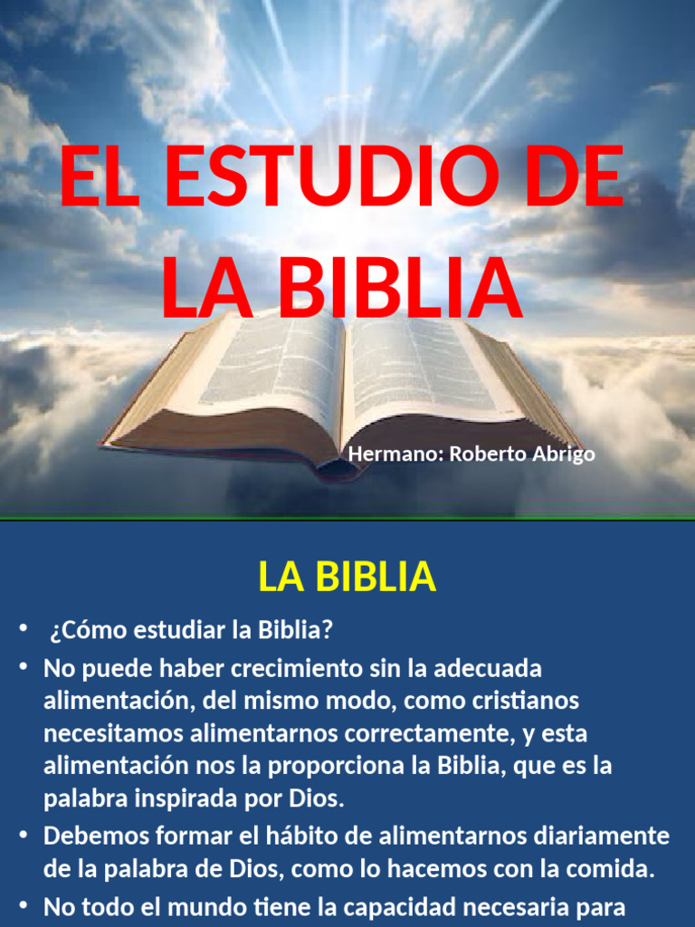 El Estudio de La Biblia | PDF | Libro de números | Biblia