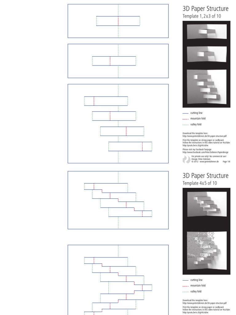 3D Paper Structure Templates Download | PDF | Paper | Printing Materials