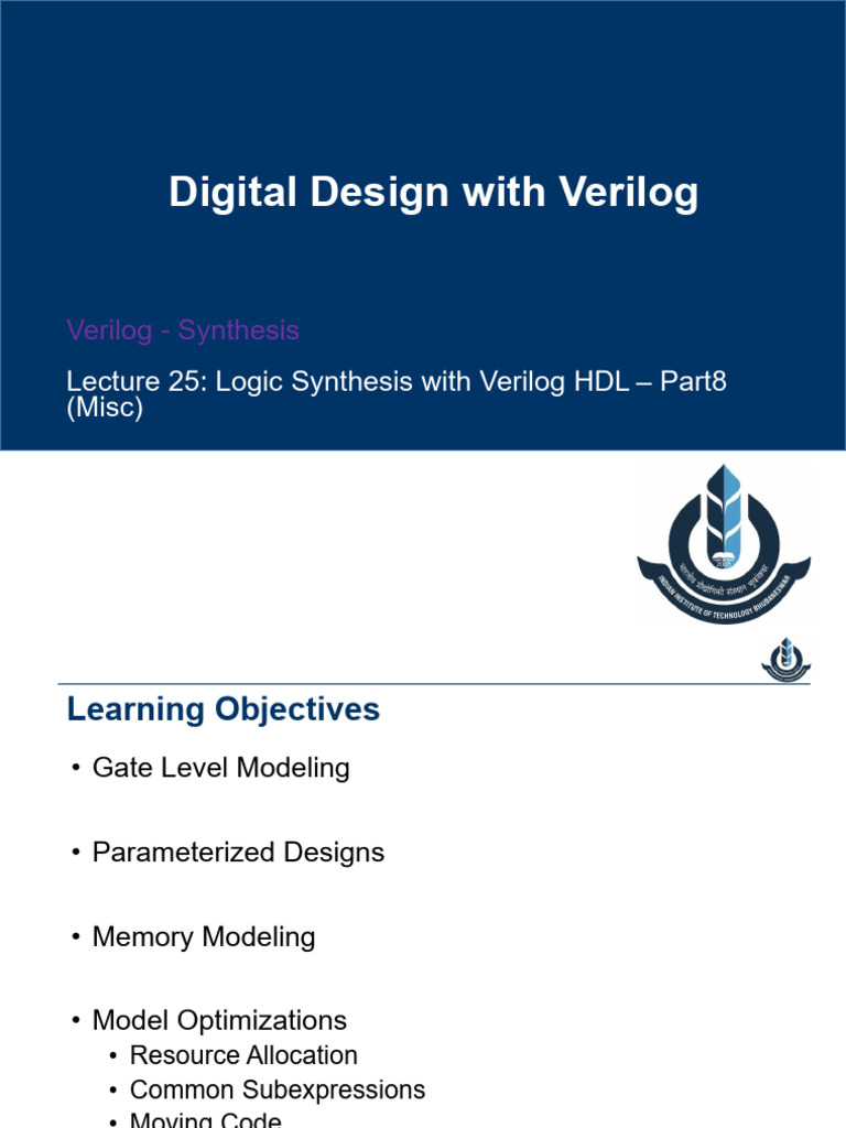 Verilog HDL Logic Synthesis Techniques | PDF | Hardware Description ...