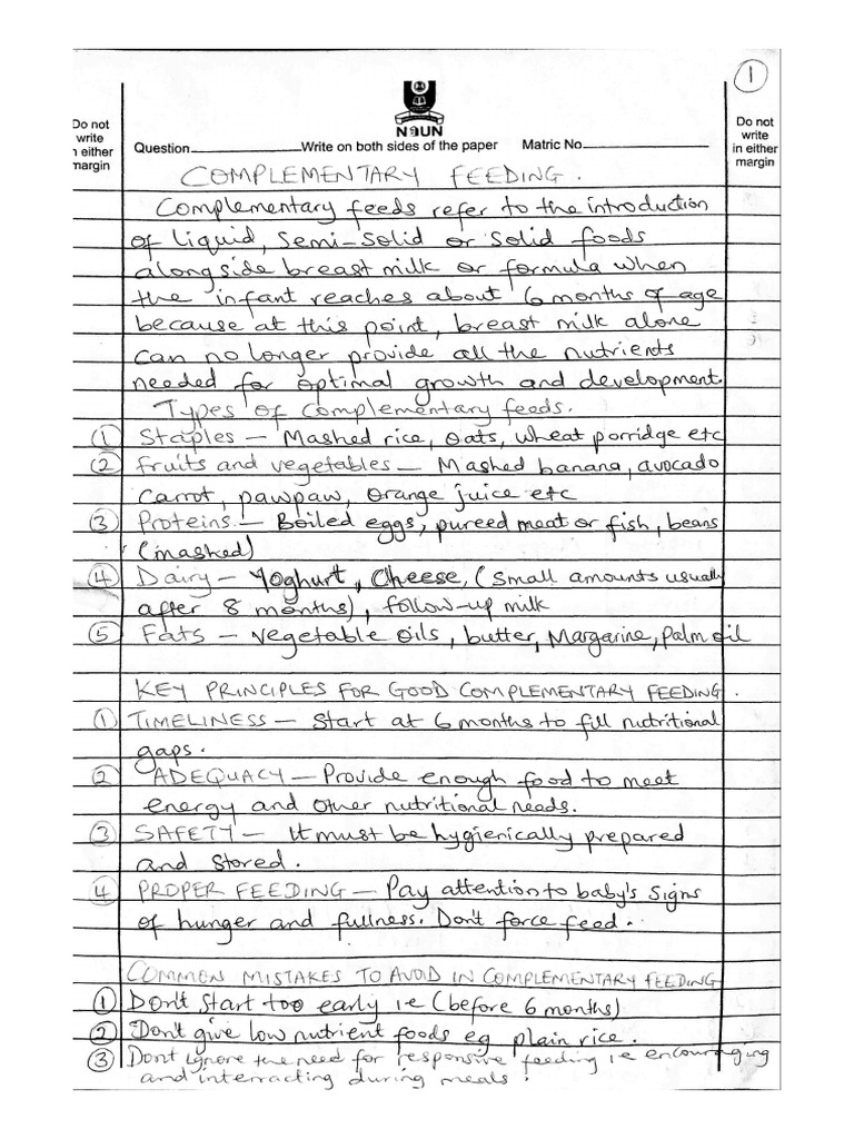 Infant Complementary Feeding Pdf