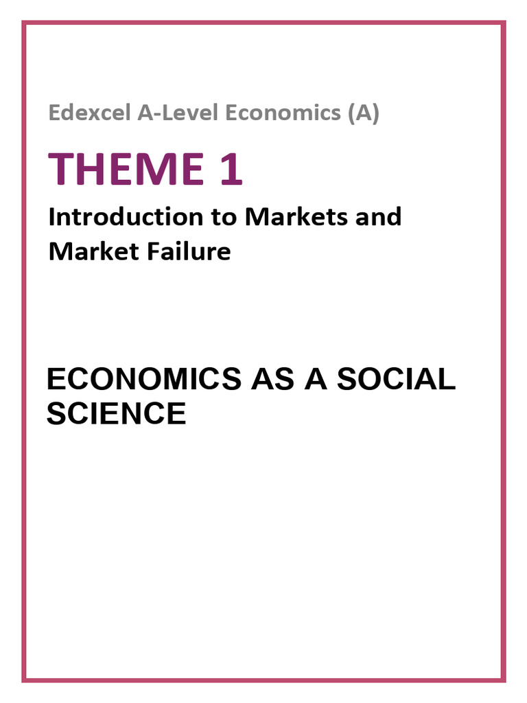 1.1.1&2 Economics As A Social Science | PDF