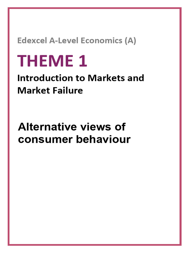 Alternative Views on Consumer Behavior | PDF | Economics | Behavior