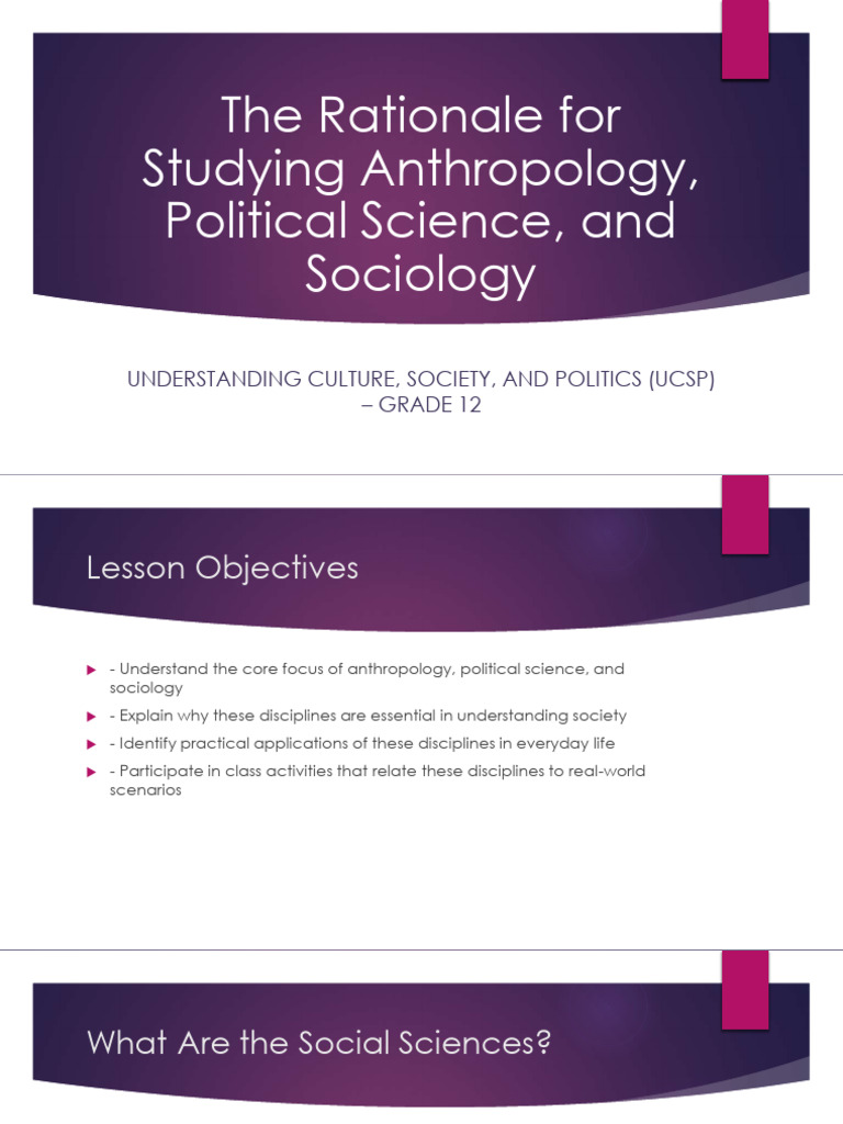 Importance of Social Sciences in UCSP | PDF | Anthropology | Social ...