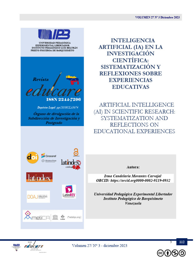 Art. Inteligencia Artificial (Ia) en La Investigación Científica | PDF ...