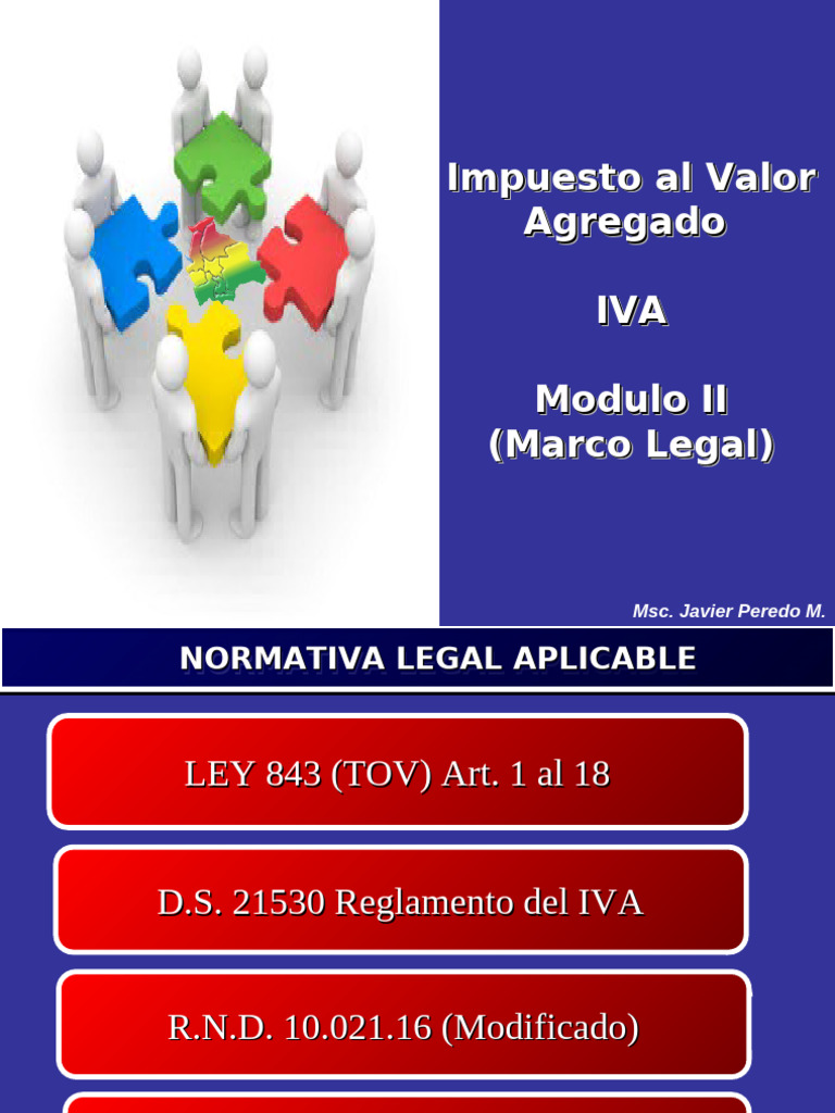 Marco Legal del IVA en Bolivia | PDF | Impuesto al valor agregado ...