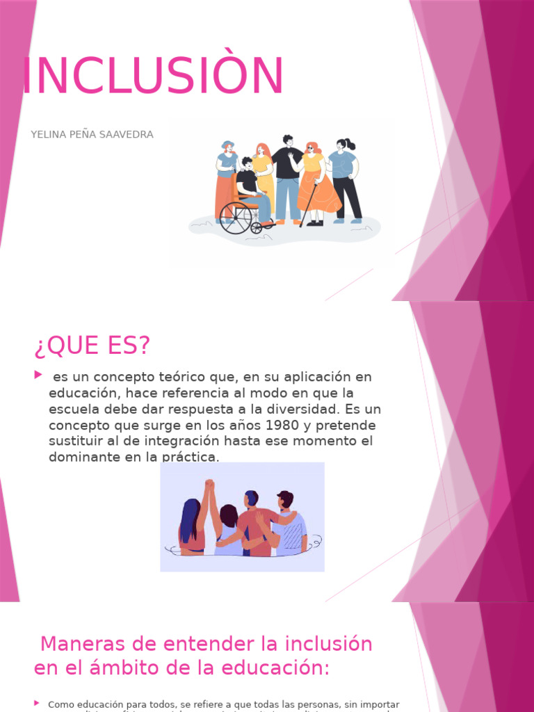 Inclusiòn Yelina Peña | PDF | Inclusión (Educación) | Invalidez
