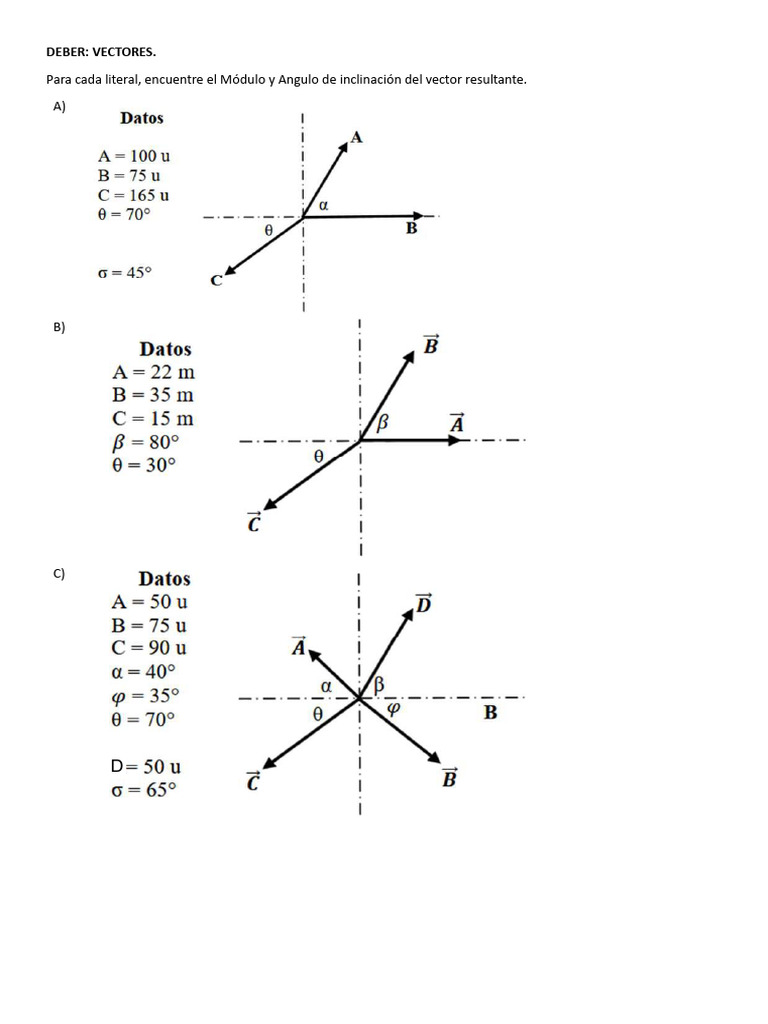 Deber Vectores | PDF