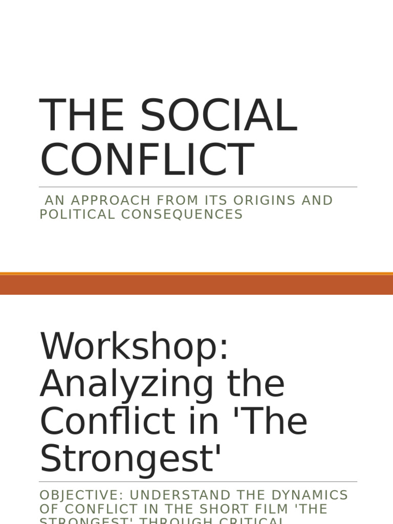 Analyzing Conflict in 'The Strongest' | PDF