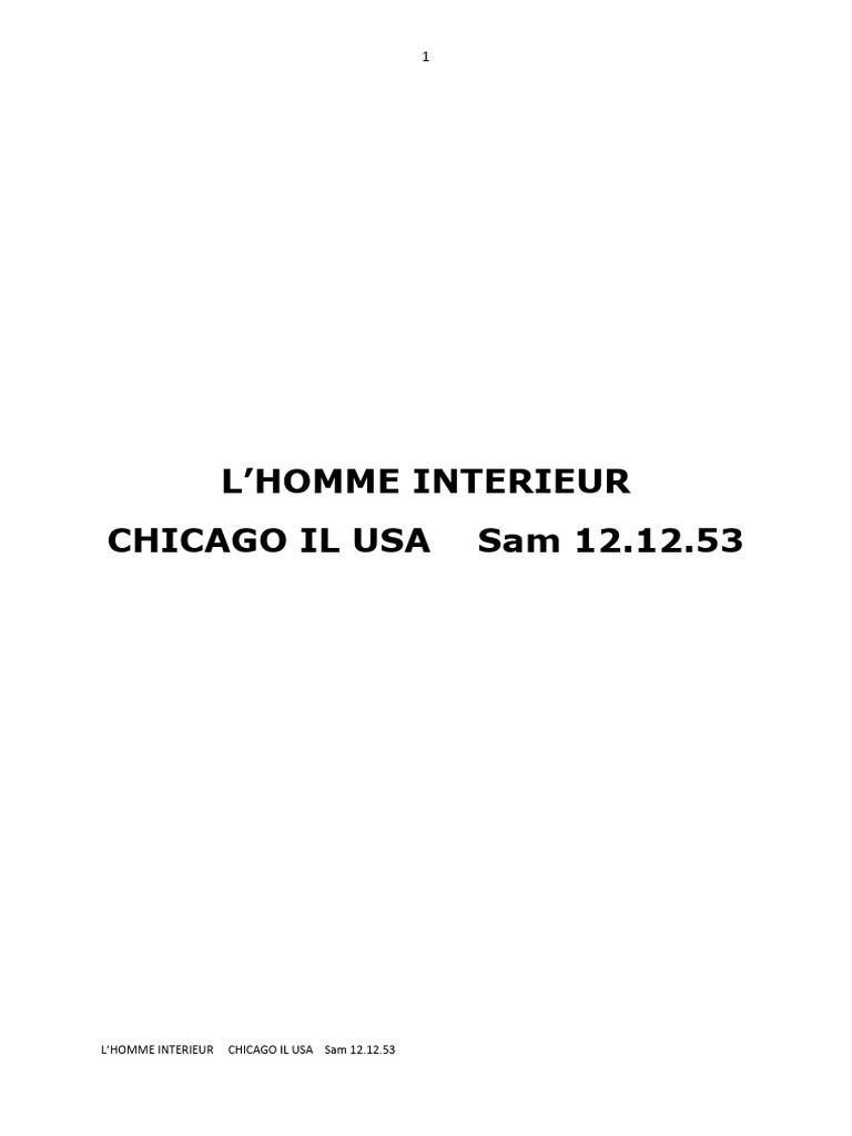 L'Homme Intérieur et la Foi chrétienne | PDF | Dieu | Saint-Esprit