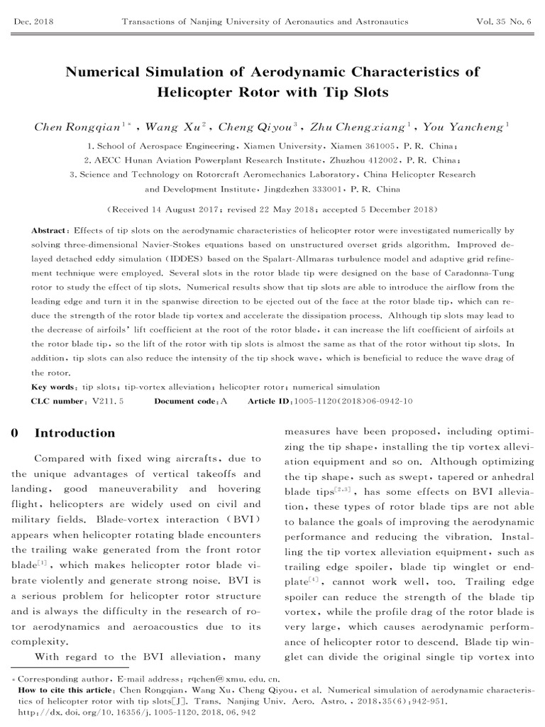 (2018) (Tip Slot) (Rotating) Numerical Simulation of Aerodynamic ...