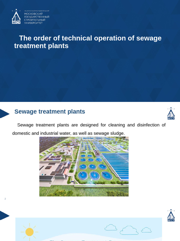 Technical Operations of Sewage Treatment | PDF | Sewage Treatment | Sewage