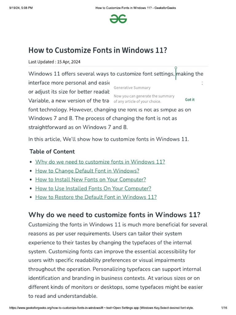 Change Font | PDF
