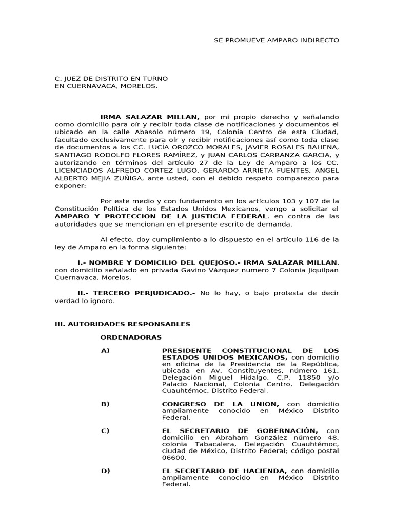 Amparo Indirecto contra Reglamento Fiscal | PDF | Caso de ley | Regulación