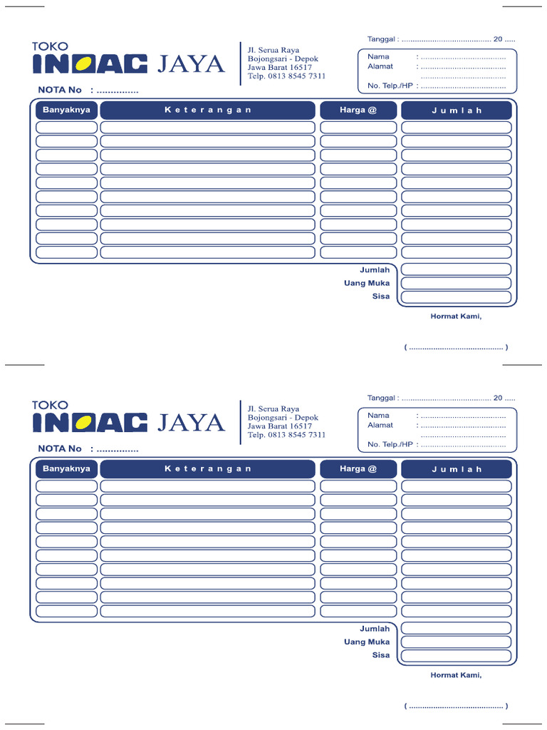Nota Inoac CVRT 2 Fix | PDF