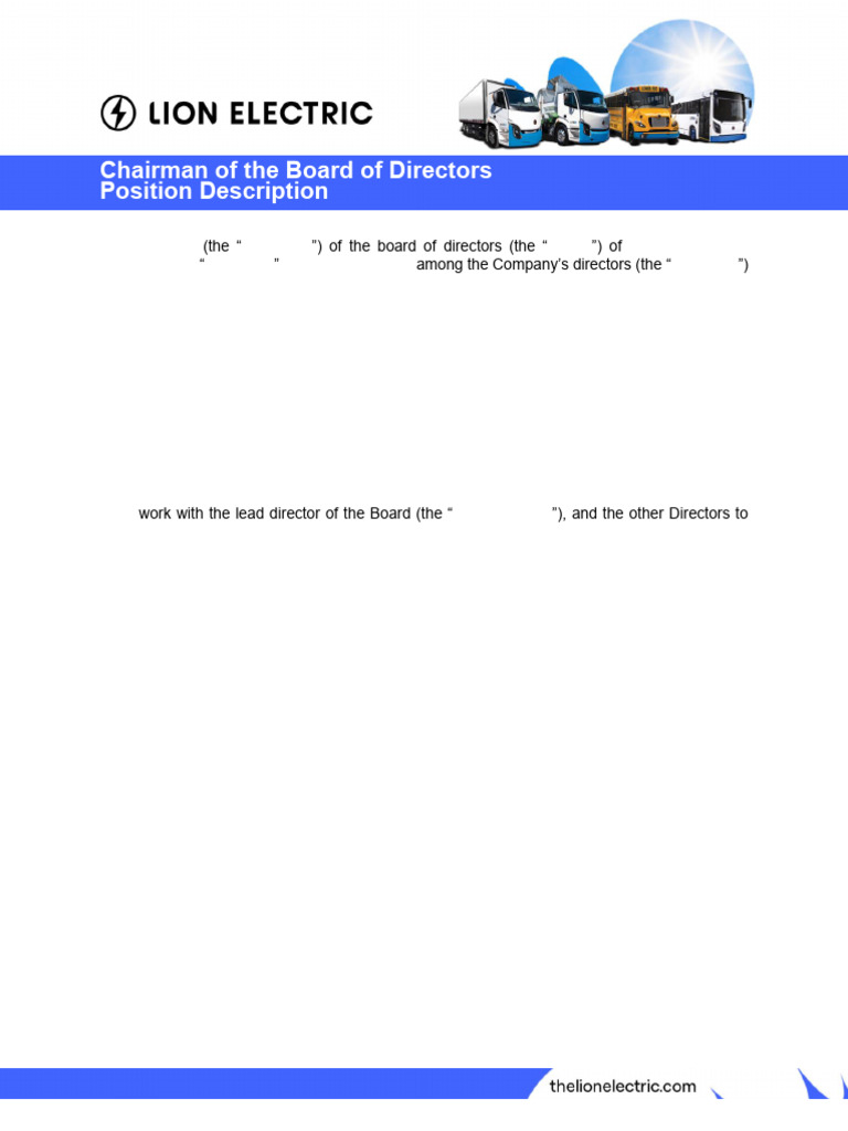 Chairman of the Board Position Overview | PDF | Committee | Board Of ...